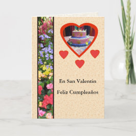 Cartão Diâmetro San Valentin Femenino do en de Feliz