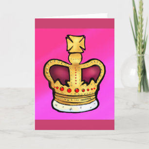Cartão Diamond Jubilee Crown gorgeous drawing