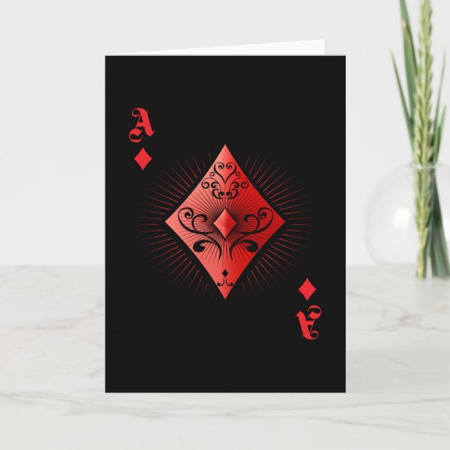 Cartão Diamond Poker Ace Casino (Frente)