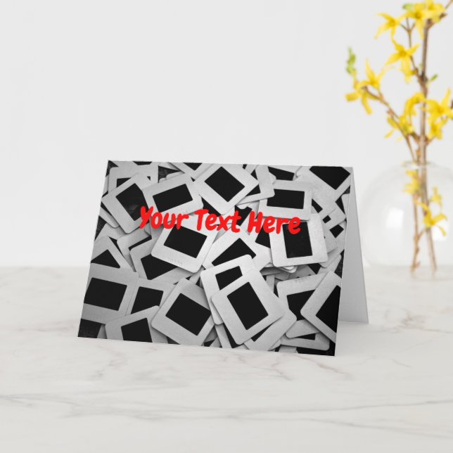 Cartão Diapositivos de fotografias personalizáveis (Flor Amarela)