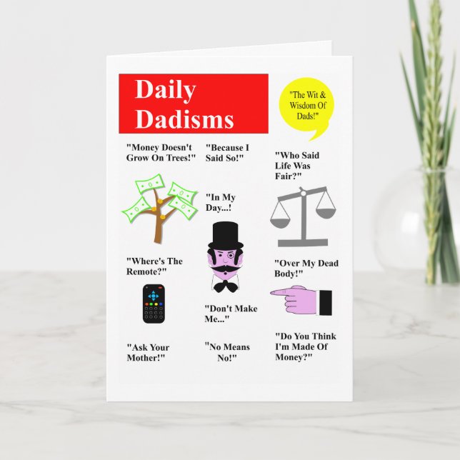Cartão diário de Dadisms (Frente)