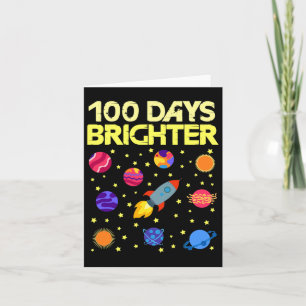 Cartão Dias Brighter 100º Dia das Estrelas Escolares Fogu