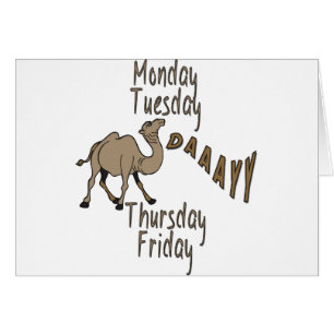Cartão Dias da Semana Hump