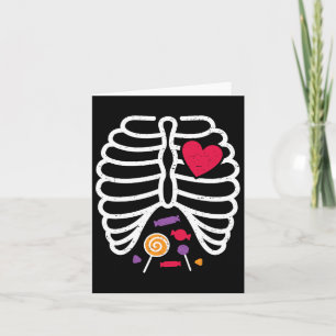 Cartão Dias de as Bruxas engraçados de gaiolas Skeleton M