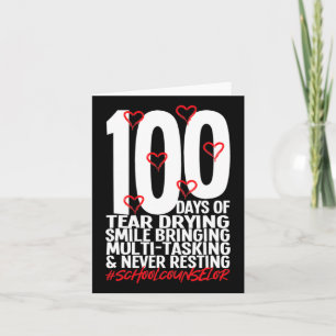 Cartão Dias De Conselheiro Escolar 100º Dia Da Escola