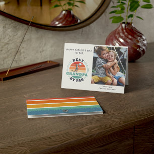 Cartão Dias de os pais Crianças Foto Vovô Golf Lover