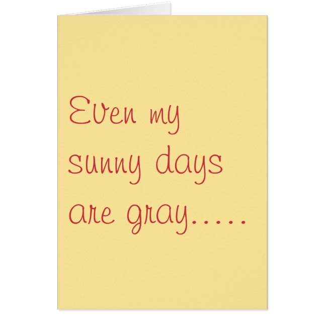 Cartão Dias ensolarados (Frente)