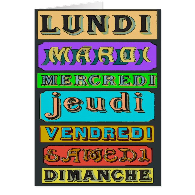 Cartão Dias Franceses (Frente)