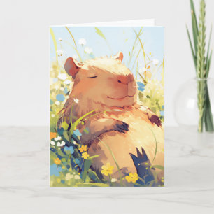 Cartão Dias Preguiçosos de Capivara