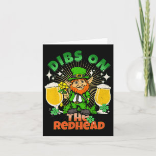 Cartão Dibs No Dia de São Patrício Irlandês Engraçado Da