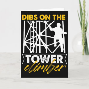 Cartão Dibs No Trepador De Torre Transmitindo Cl Vertical