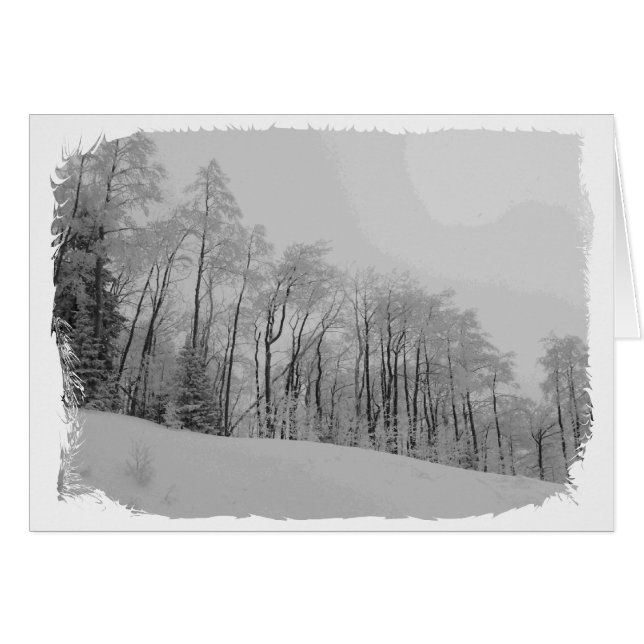 Cartão Dicas brancas de neve (Frente Horizontal)