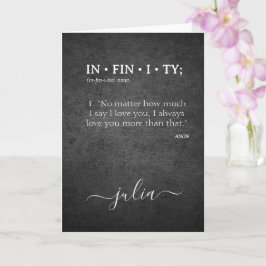 Cartão Dicionário de Definições Personalizadas INFINITY T