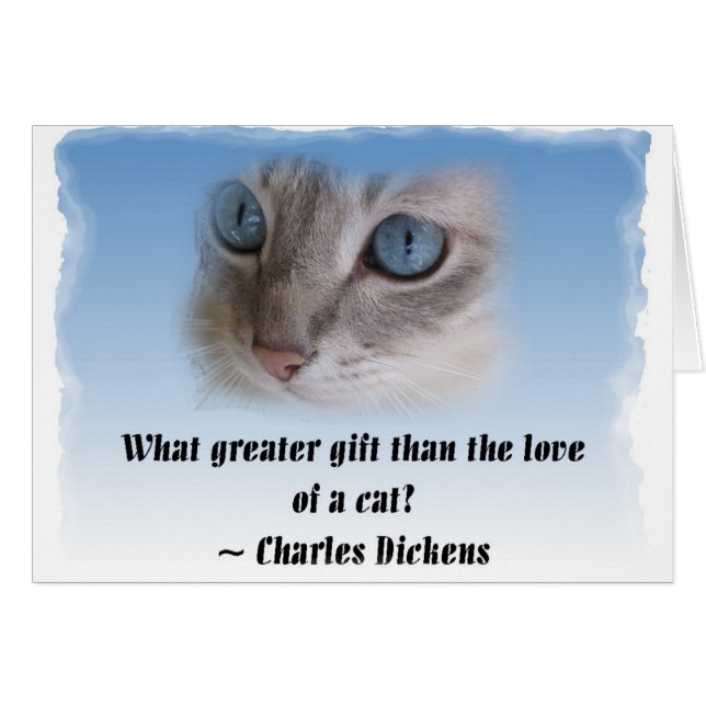 Cartão Dickens Cat (Frente Horizontal)