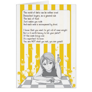 Cartão Dieta aborrecido