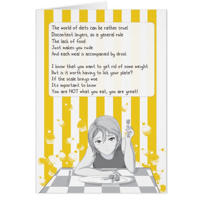 Cartão Dieta aborrecido (Frente)