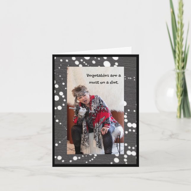 Cartão Dieta Humorística de Veggie (Frente)