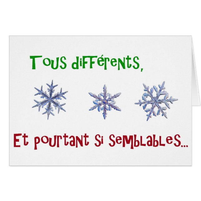 Cartão différents tous e semblables pourtant do si (Frente Horizontal)