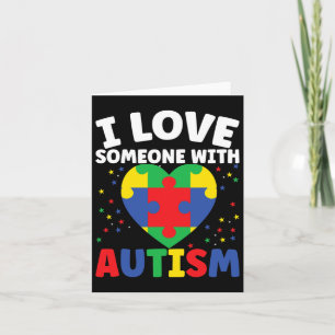 Cartão Difundir a Conscientização sobre o Autismo e Mostr