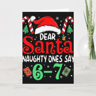 Cartão Diga 67 Meme Querido Papai Noel 6 7 Natal Engraçad