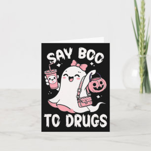 Cartão Diga Boi Para Drogas Dia de as Bruxas engraçado Fi
