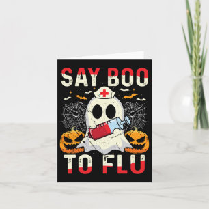 Cartão Diga Boo À Enfermeira Fantasma B Do Halloween Vint