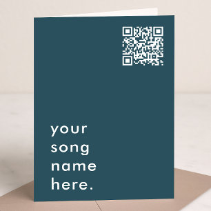 Cartão Diga com música Música estacionável do código QR