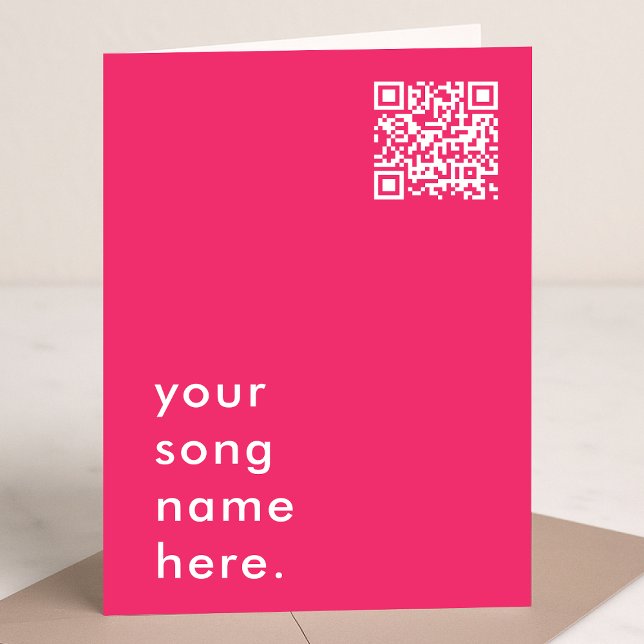 Cartão Diga com música | Música estacionável do código QR (Criador carregado)