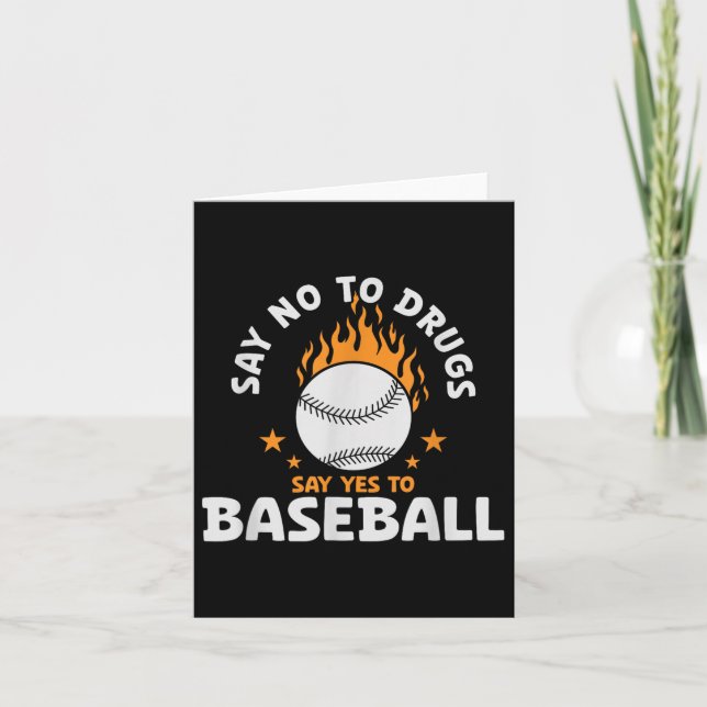 Cartão Diga Não A Drogas Dizer Sim A Baseball Inspiron (Frente)