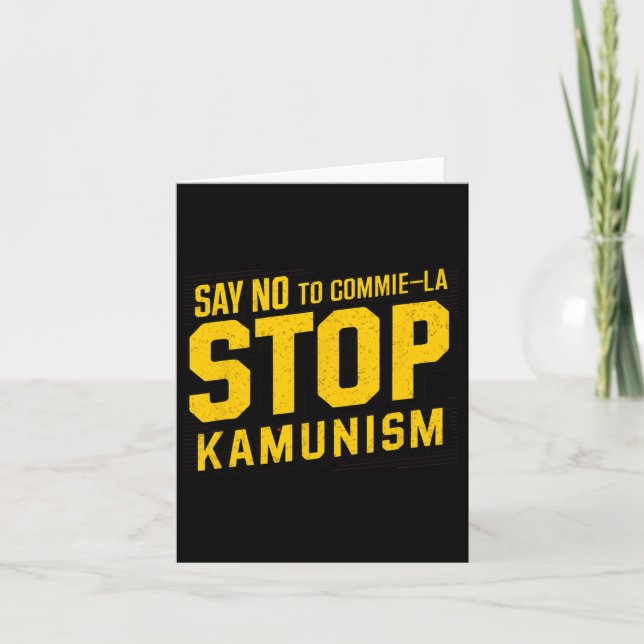 Cartão Diga Não Para Cometer La Stop Kamunism Engraçado A (Frente)