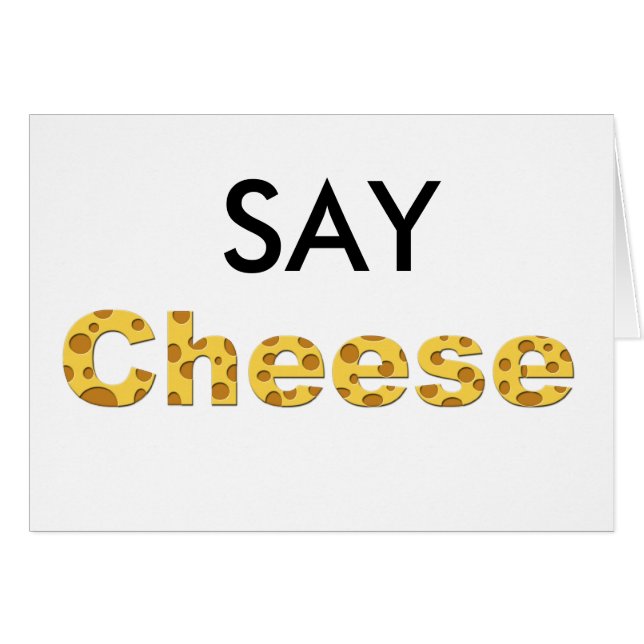 Cartão diga queijo (Frente Horizontal)