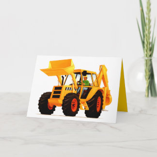 Cartão Digger Amarelo do Criança