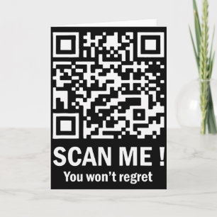Cartão Digitalize-me Você Não Se Arrependerá Piada Qr Tru