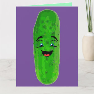CARTÃO DILL PICKLES BIG DILL BIRTHDAY ENGRAÇADO CARRO SOB