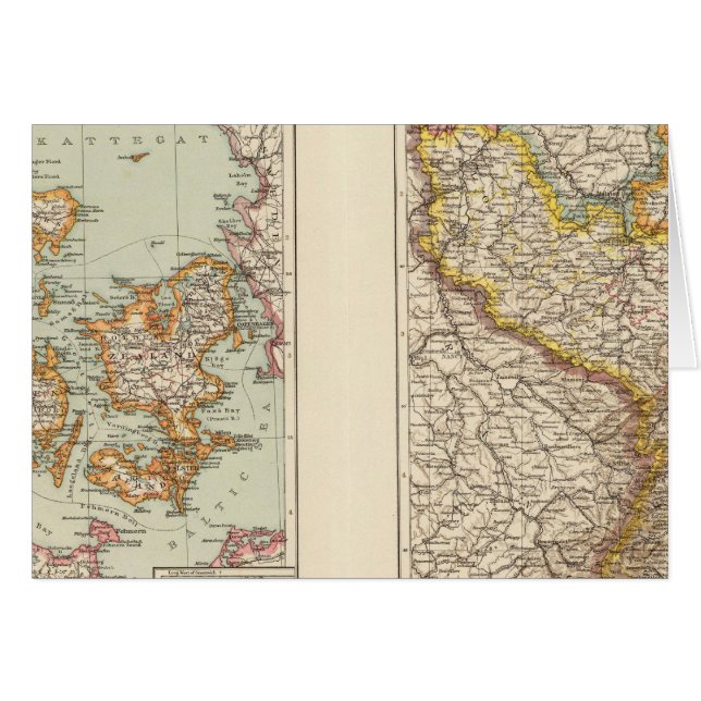 Cartão Dinamarca, Alsace Lorraine, Palatinado (Frente Horizontal)
