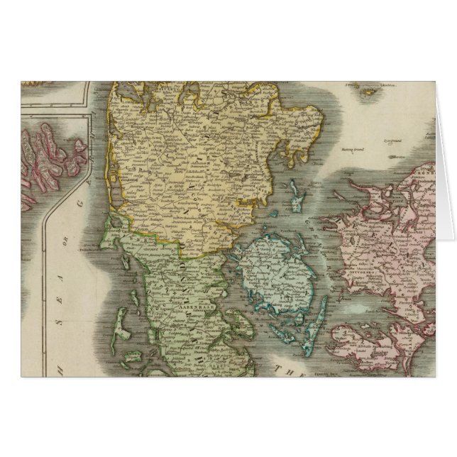 Cartão Dinamarca, Islândia, Ilhas Feroe (Frente Horizontal)