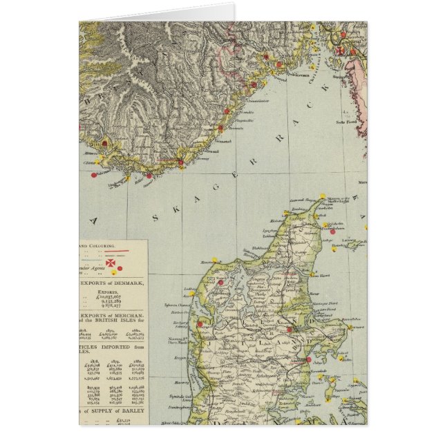 Cartão Dinamarca, Noruega do Sul (Frente)