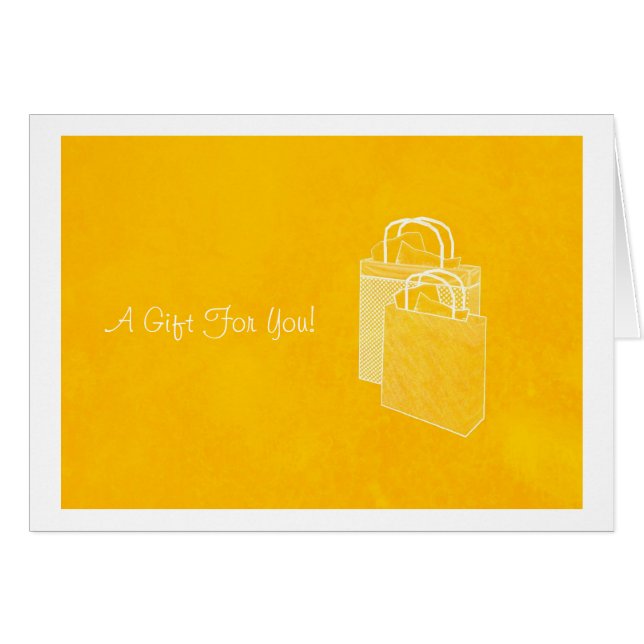 Cartão Dinheiro de Dispersão Amarelo Comprado (Frente horizontal)