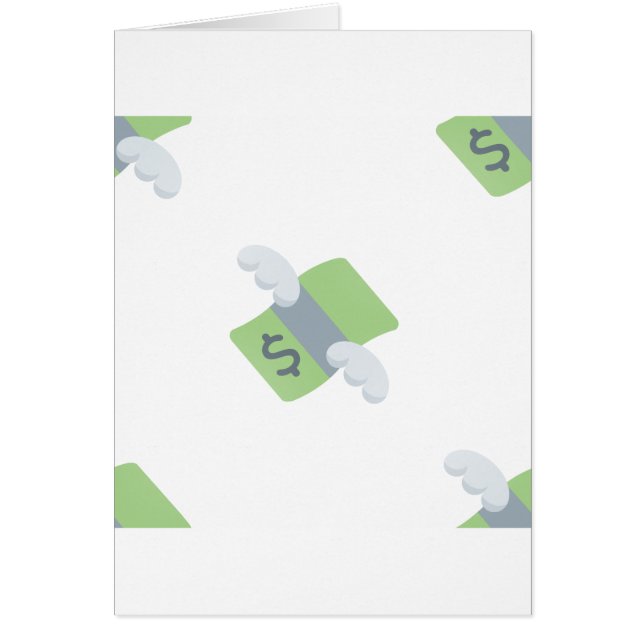 Cartão dinheiro voador emoji (Frente)