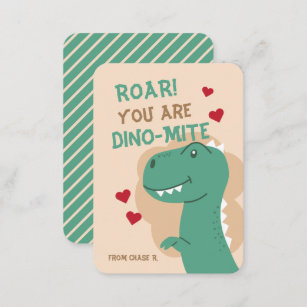 Cartão Dino Dinossauro para Dias de os namorados d