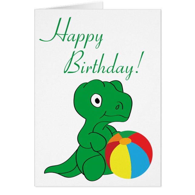 Cartão Dino e bola (Frente)