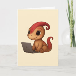 Cartão Dino Karte – Dino Kammli no Laptop