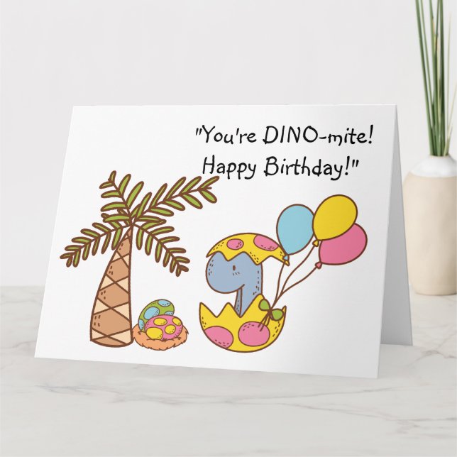 Cartão DINO-mite Aniversário (Frente)