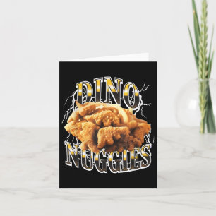 Cartão Dino Nuggies Nova Engraçada Por Camiseta Masculina