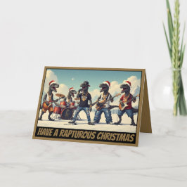 Cartão Dinosaur themed Christmas card