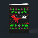 Cartão Dinosaur Ugly Christmas Sweater For Adults Kids<br><div class="desc">Dinosaur Ugly Christmas Sweater For Adults Kids</div>