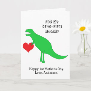 Cartão Dinossaur Feliz Dia de as mães De 1rua Da Criança