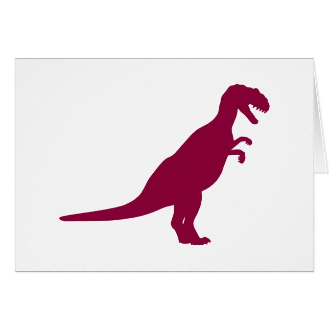 Cartão Dinossaur Maroon (Frente Horizontal)