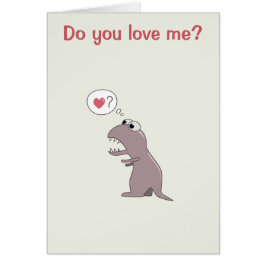 Cartão Dinossauro Bonito Você Me Ama?