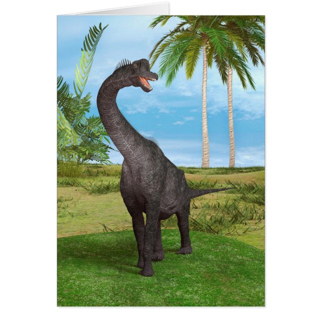 Cartão Dinossauro Brachiosaurus (Frente)